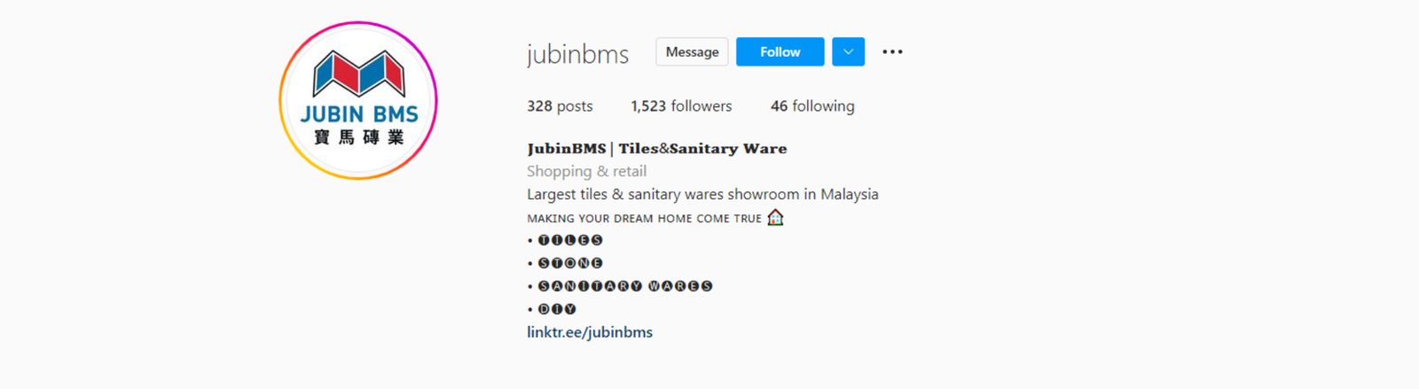 Jubin digital marketing, Instagram page